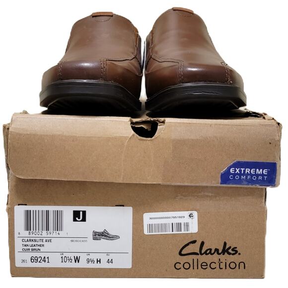 Clarks Men Clarkslite Ave Slip On Bicycle Toe Loafers Size US 10.5W Tan Brown main image 4